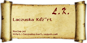 Laczuska Kürt névjegykártya